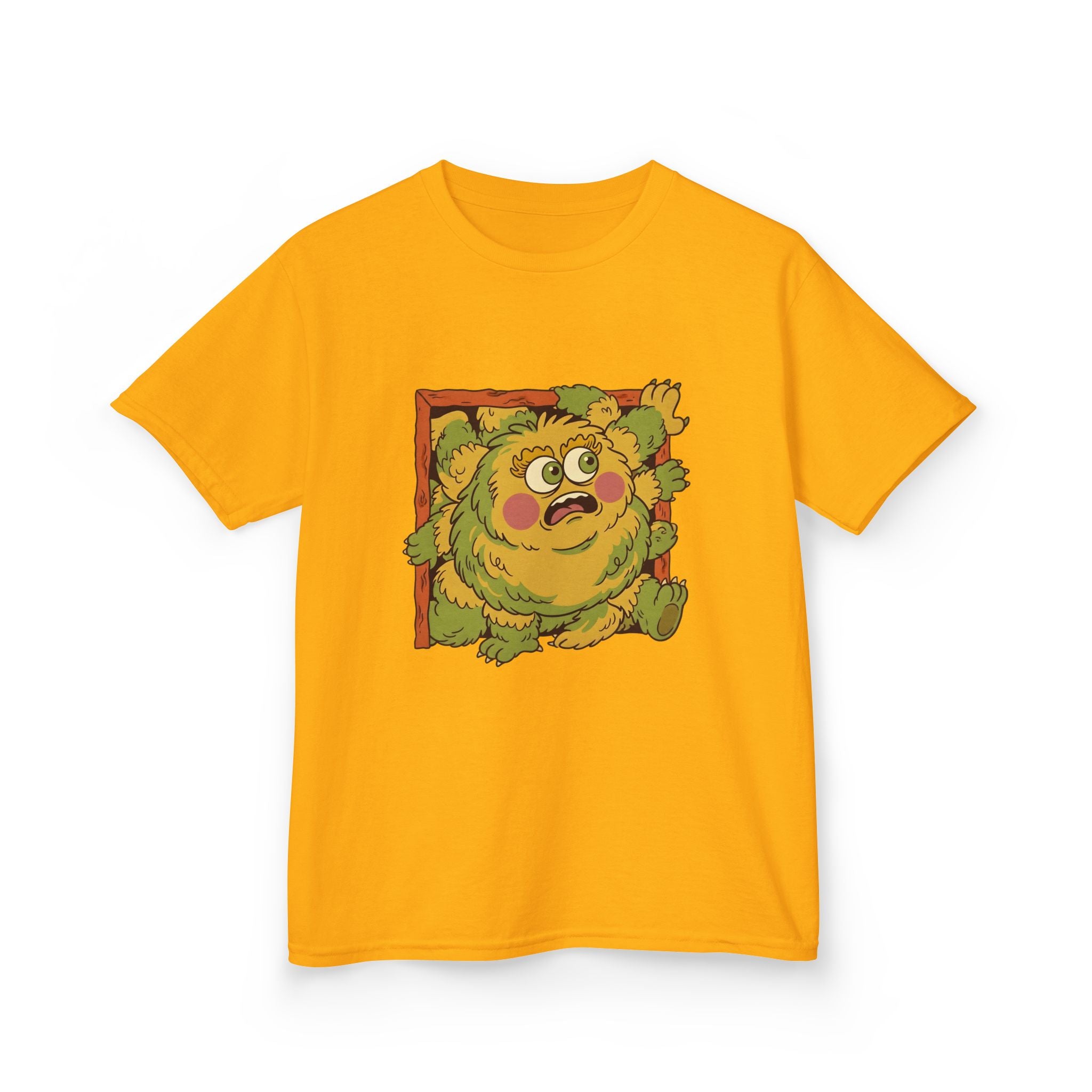 Kids Monster Tee - Whimsical Box Surprise Cartoon | Retro Colors