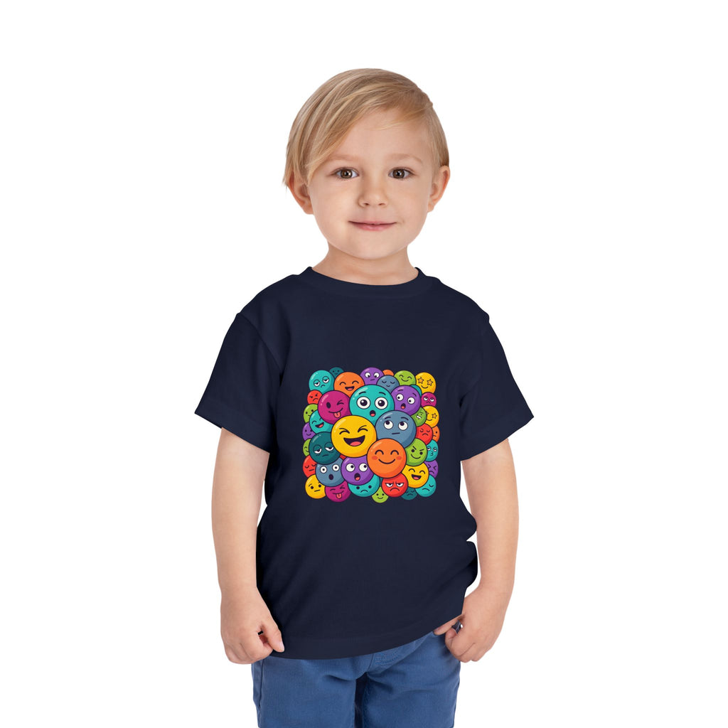 Toddler Tee - Expressive Emoji Faces | Kids Emotions & Feelings