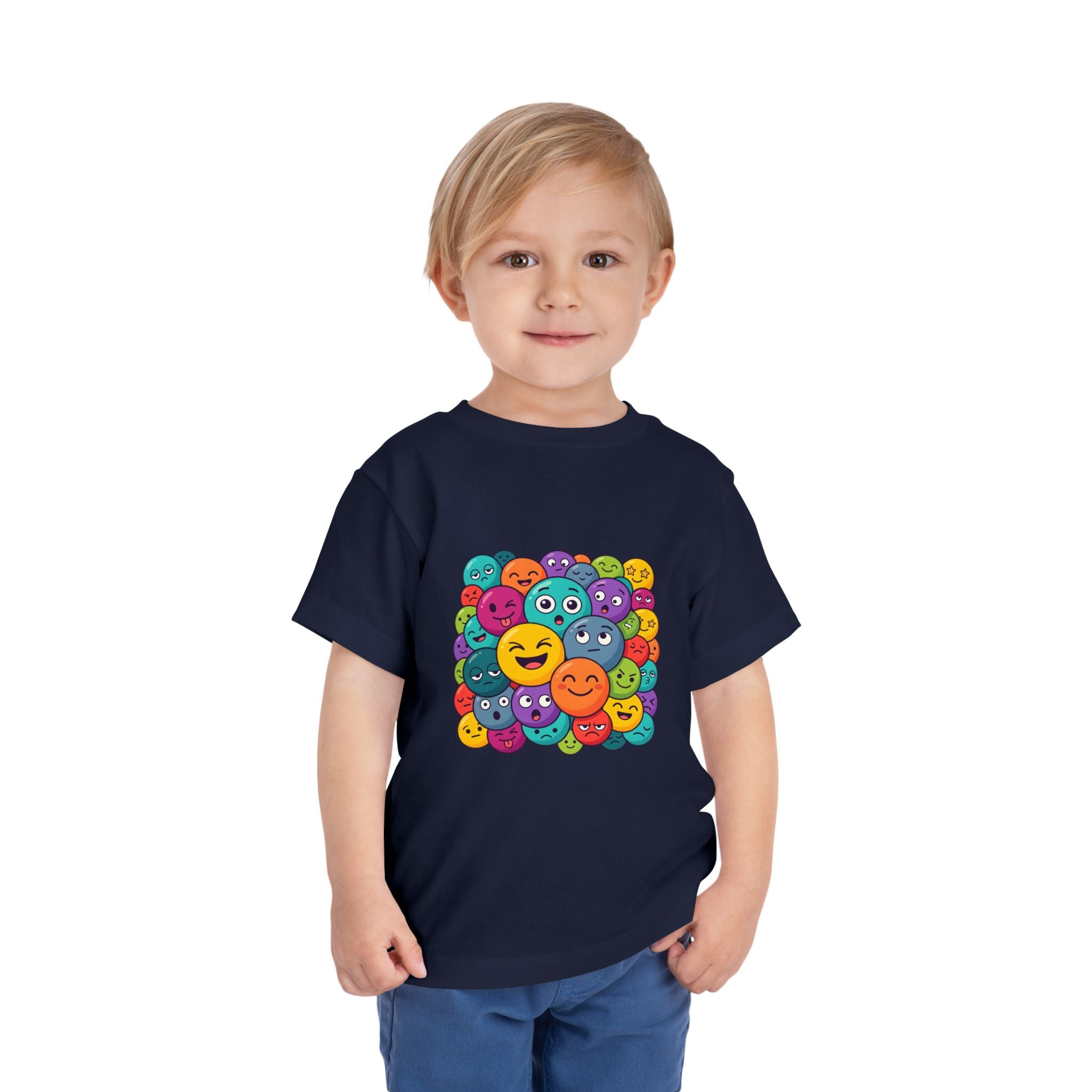 Toddler Tee - Expressive Emoji Faces | Kids Emotions & Feelings