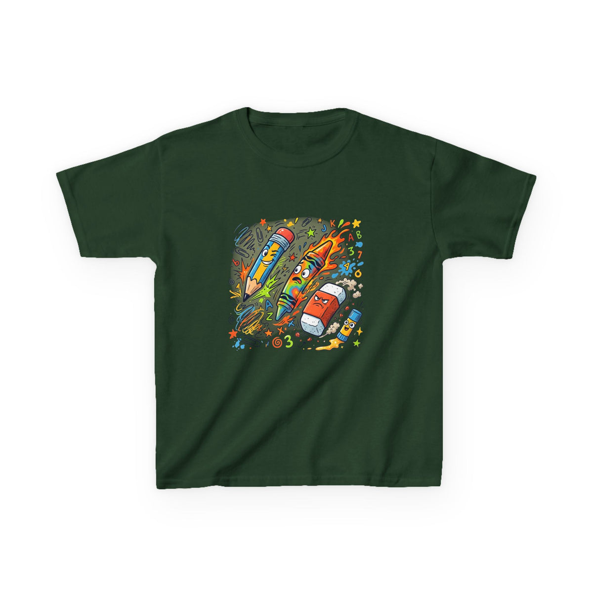 Kids Tee - Vibrant Doodle School Supplies | Back to School