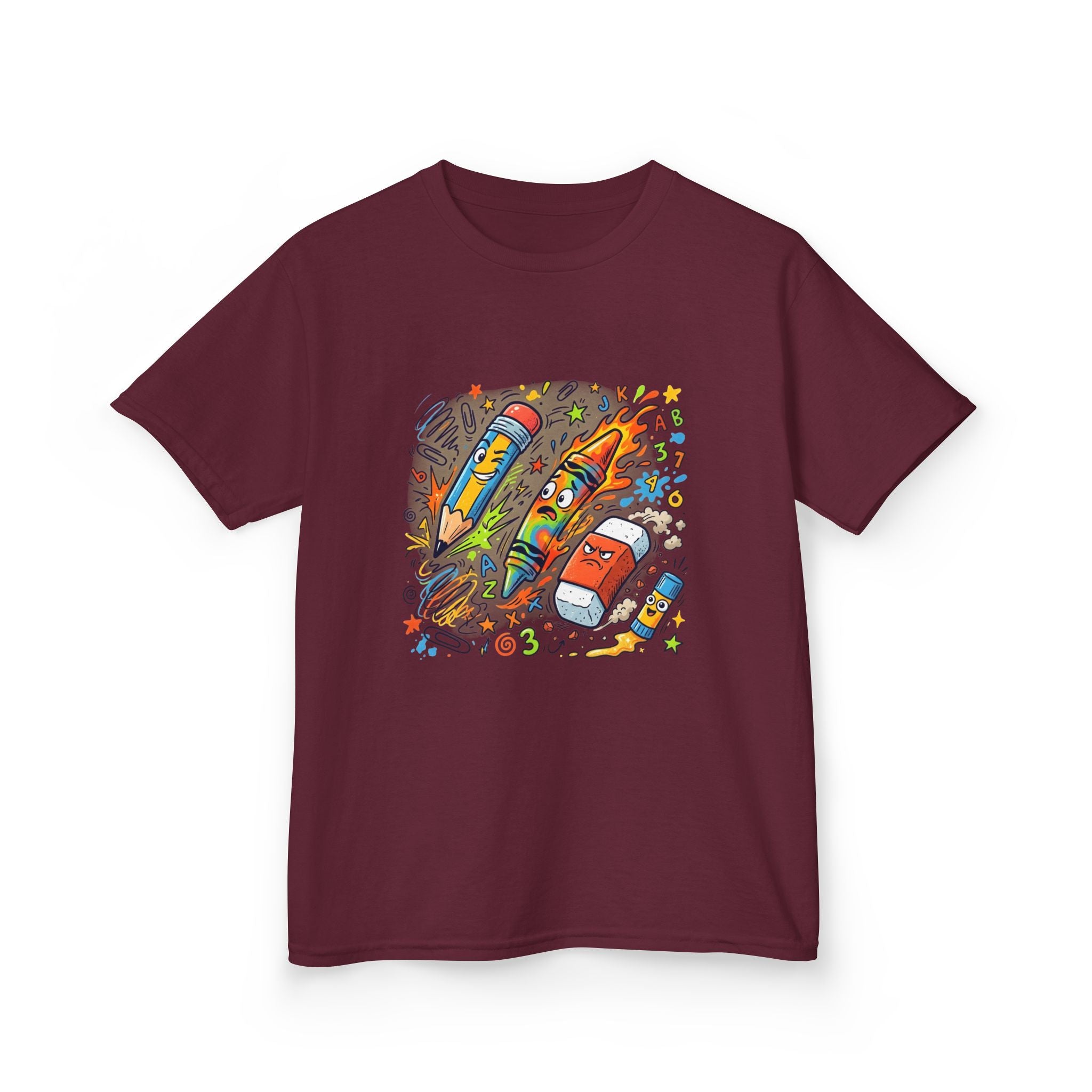Kids Tee - Vibrant Doodle School Supplies | Back to School