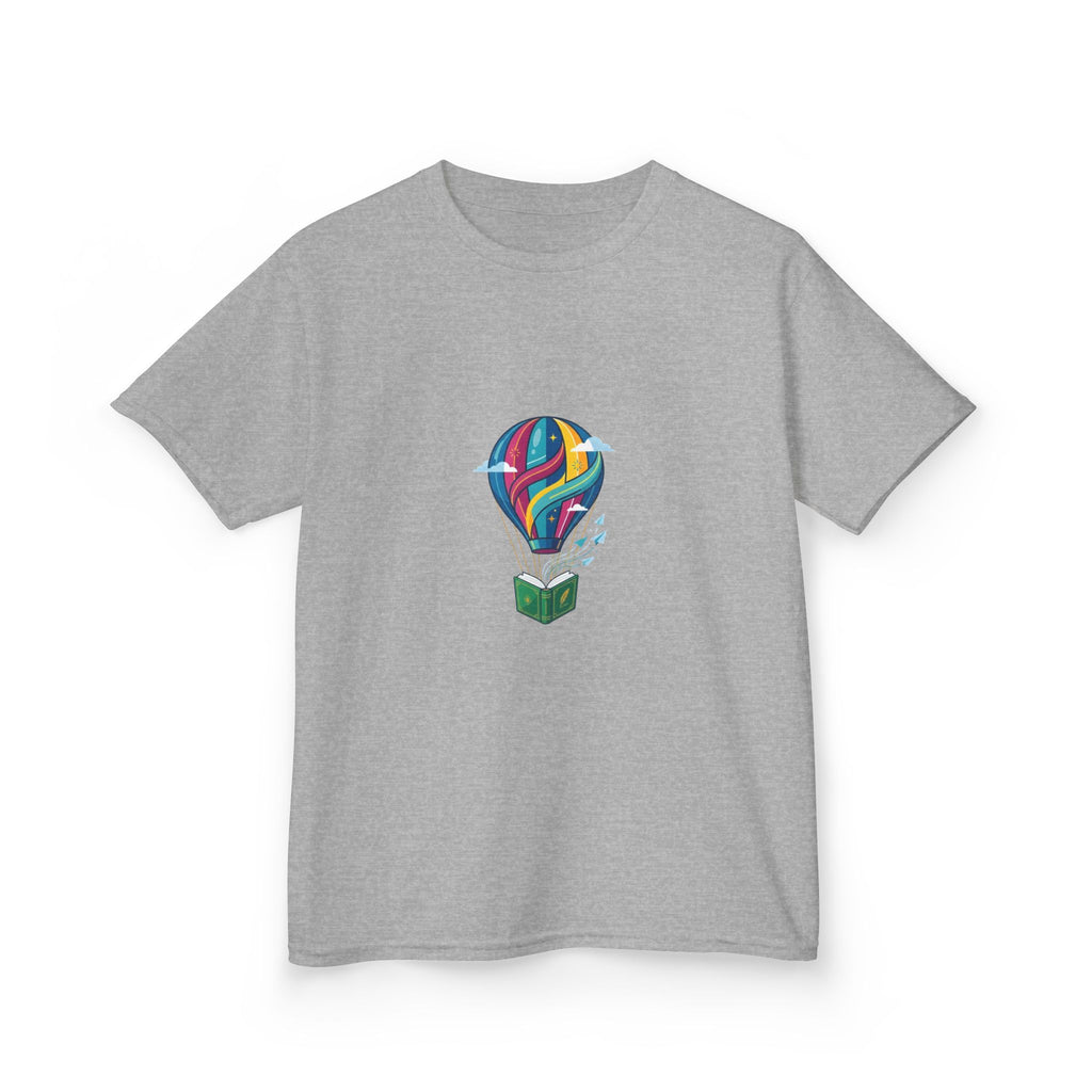 Kids T-Shirt - Bookworm Hot Air Balloon Reading Adventure Tee