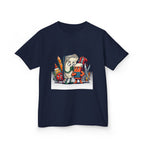 Kids Cartoon T-Shirt - Mischievous School Supplies & Stationery
