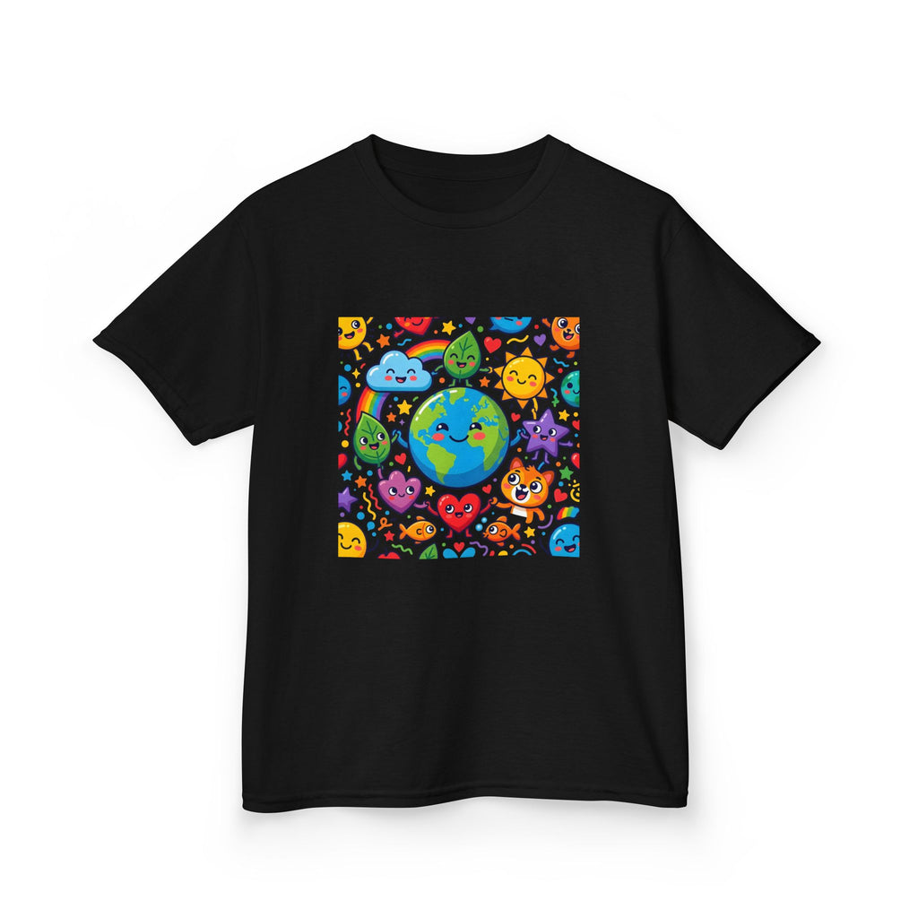 Kids Earth Day Tee - Happy Cartoon Planet | Nature Lovers