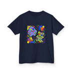 Kids Tee - Playful 90s Geometric Monsters | Retro Abstract