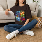 Abstract T-Shirt - Whimsical Watercolor Mandala | Surreal Figures