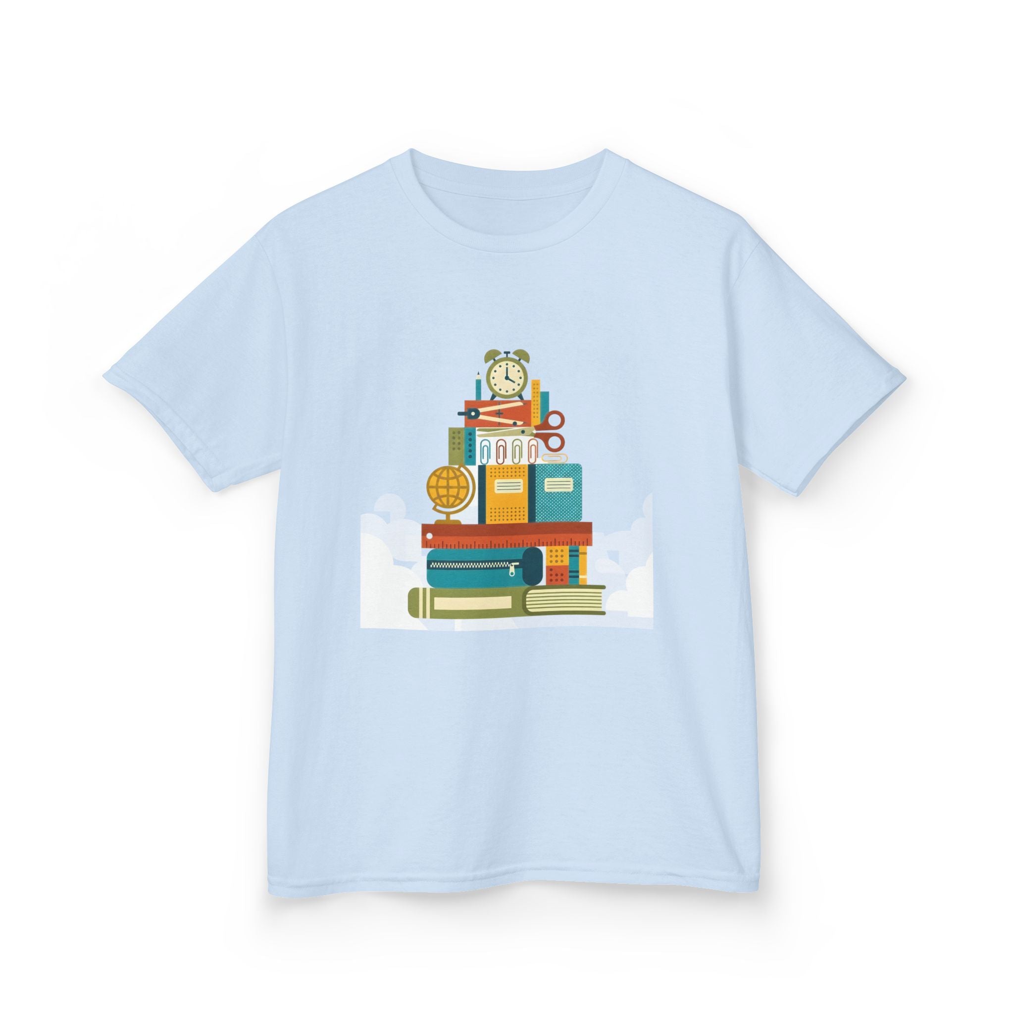 Kids Tee - Flat Vector School Supplies Stack | Back to School 2026