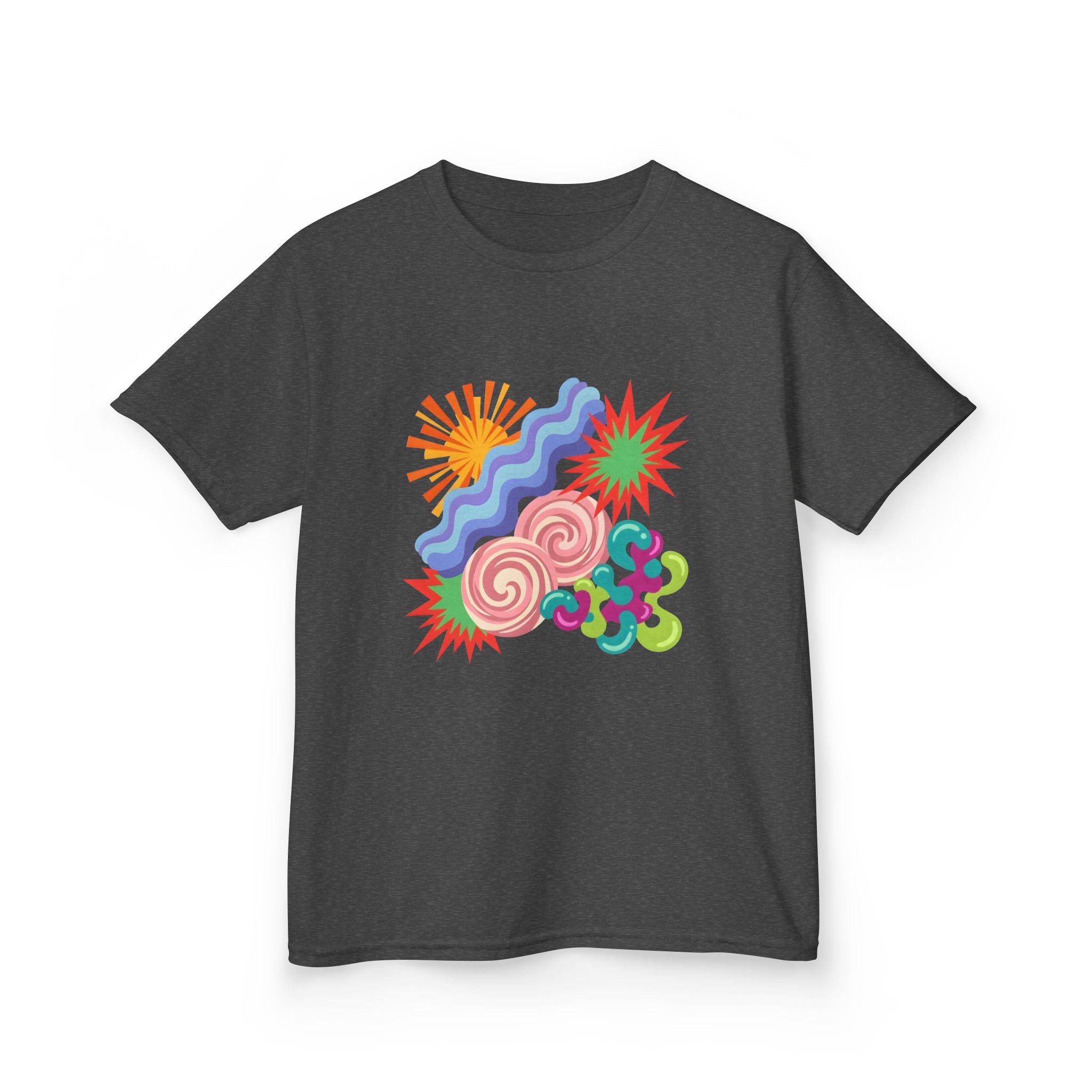 Kids T-Shirt - Playful Candy Explosion Abstract Art