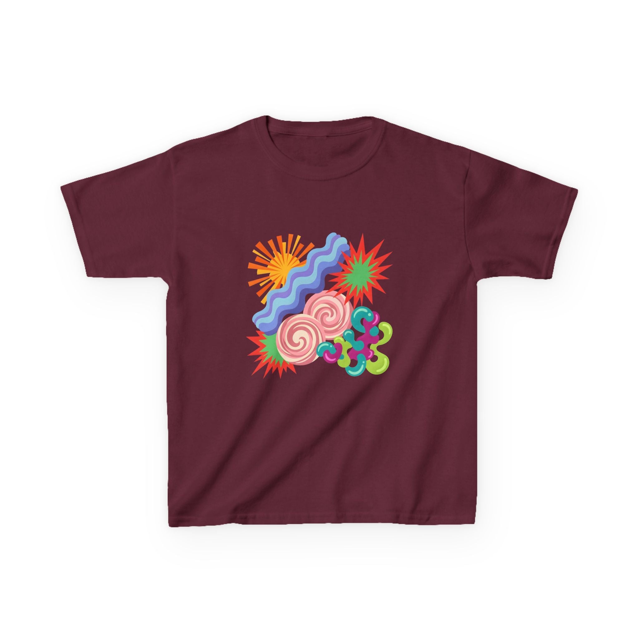 Kids T-Shirt - Playful Candy Explosion Abstract Art