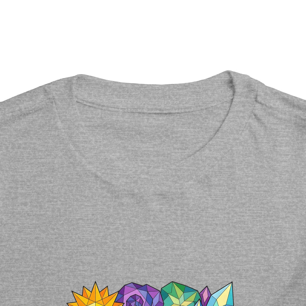 Toddler Tee - Vibrant Geometric Crystal & Gemstone Shirt