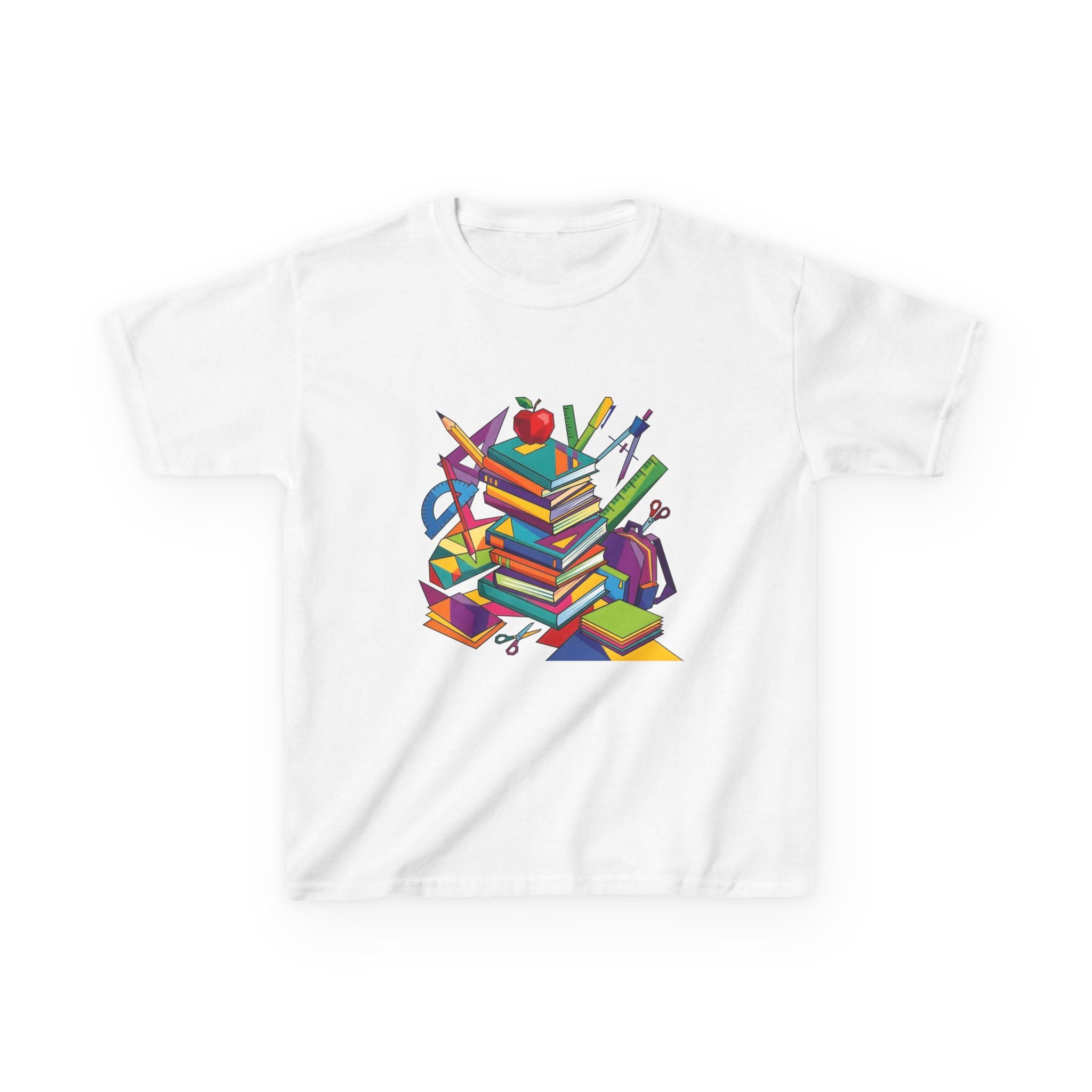 Kids T-Shirt - Geometric School Supplies Tee | Back to School