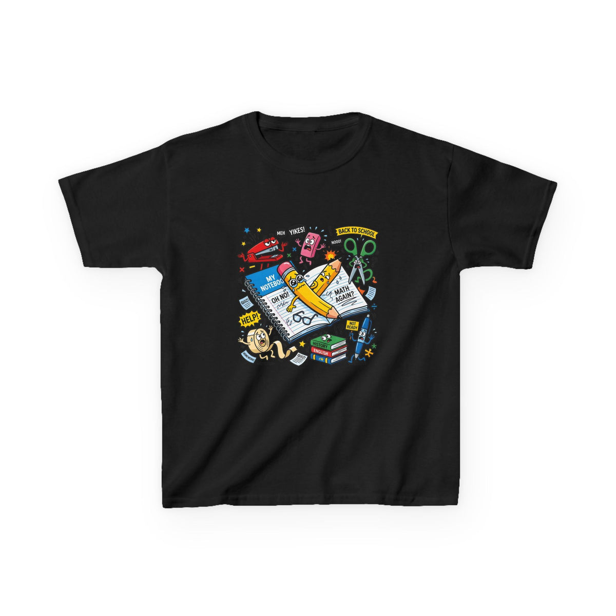 Kids Tee - Back to School Anxiety MEH YIKES! Funny Student