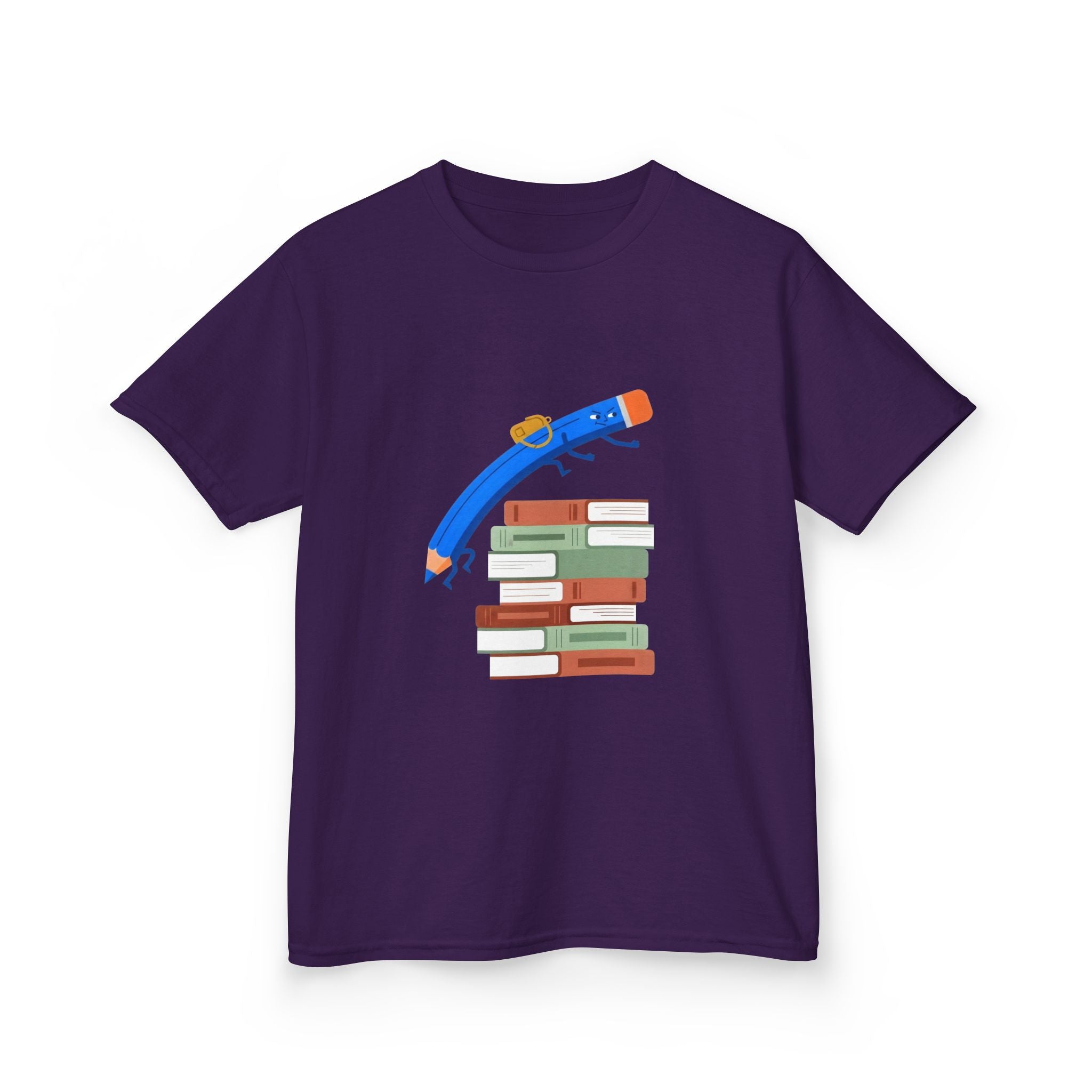 Kids Tee - Back to School Education | Books & Pencil