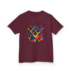 Kids Tee - Bauhaus Geometric Design Tools Graphic | Primary Colors