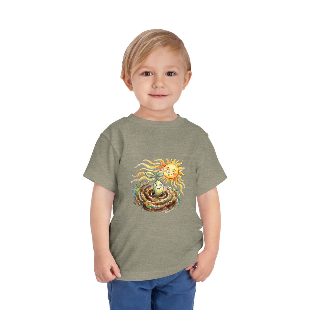 Toddler Tee - Whimsical Nature Growth Life Cycle Shirt | Earth Sun