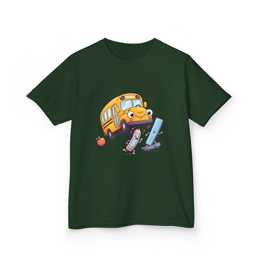 Kids School Bus Tee - Cute School Supplies Shirt | Back to School 2026