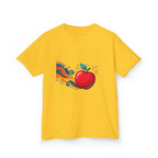 Kids Abstract Fruit Tee - Vibrant Apple Art | Creative Design