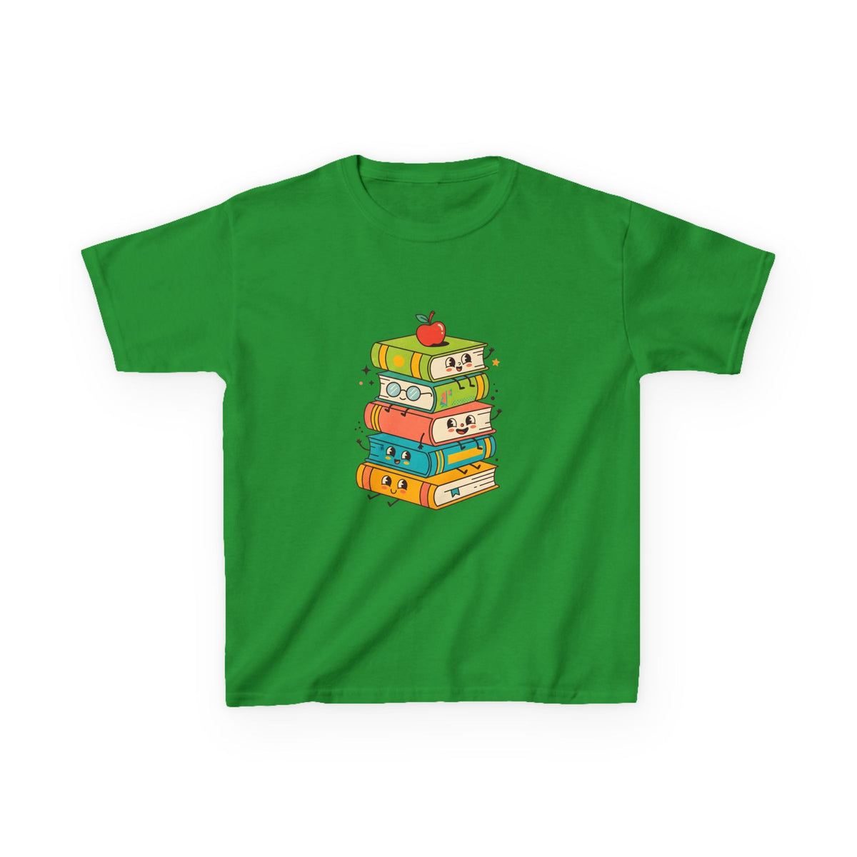 Kids Bookworm Tee - Whimsical Retro Reading & Learning Design