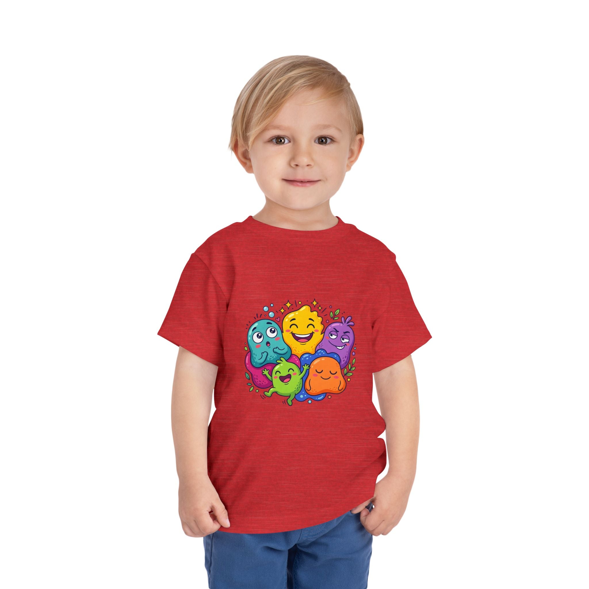 Toddler Monster Tee - Cute Happy Colorful Cartoon Kids Shirt