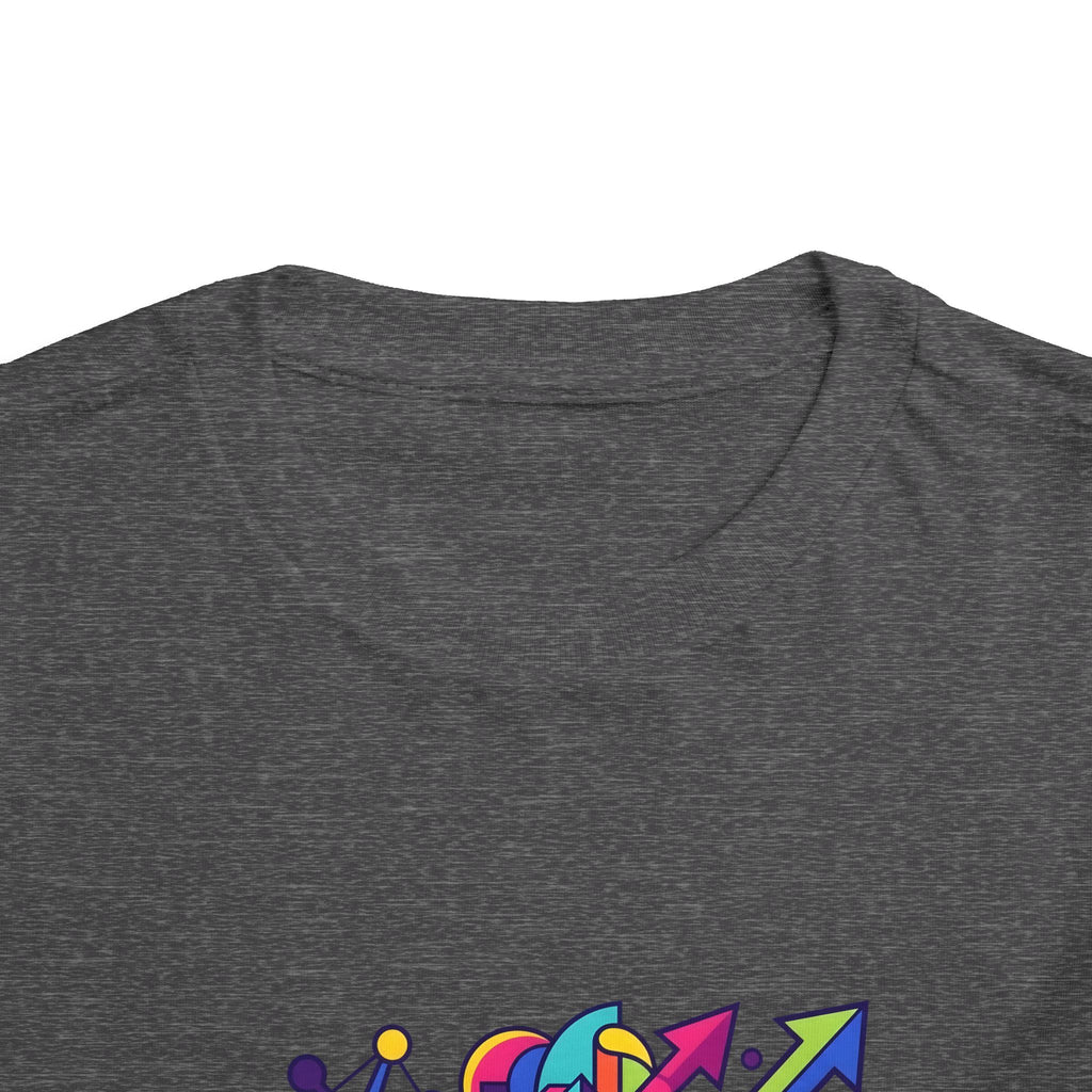 Toddler Crypto Shirt - Neon Geometric Digital Art | Blockchain Kids
