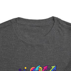 Toddler Crypto Shirt - Neon Geometric Digital Art | Blockchain Kids