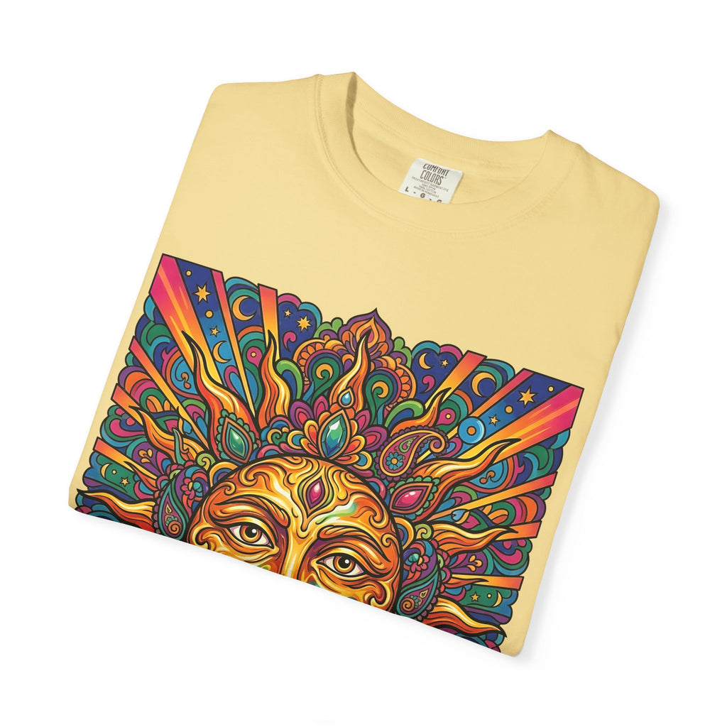 Unisex T-shirt - Psychedelic Sun Boho | Comfort Colors Garment-Dyed