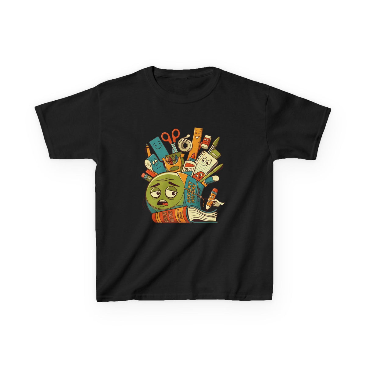 Kids Tee - Ancient History Overstuffed Edition | School Stress Back