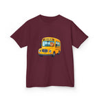 Kids School Bus T-Shirt - Cute Squirrel Driving Cartoon Tee | Back to