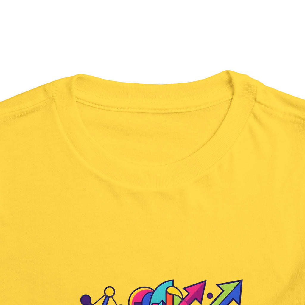 Toddler Crypto Shirt - Neon Geometric Digital Art | Blockchain Kids