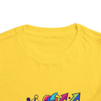 Toddler Crypto Shirt - Neon Geometric Digital Art | Blockchain Kids