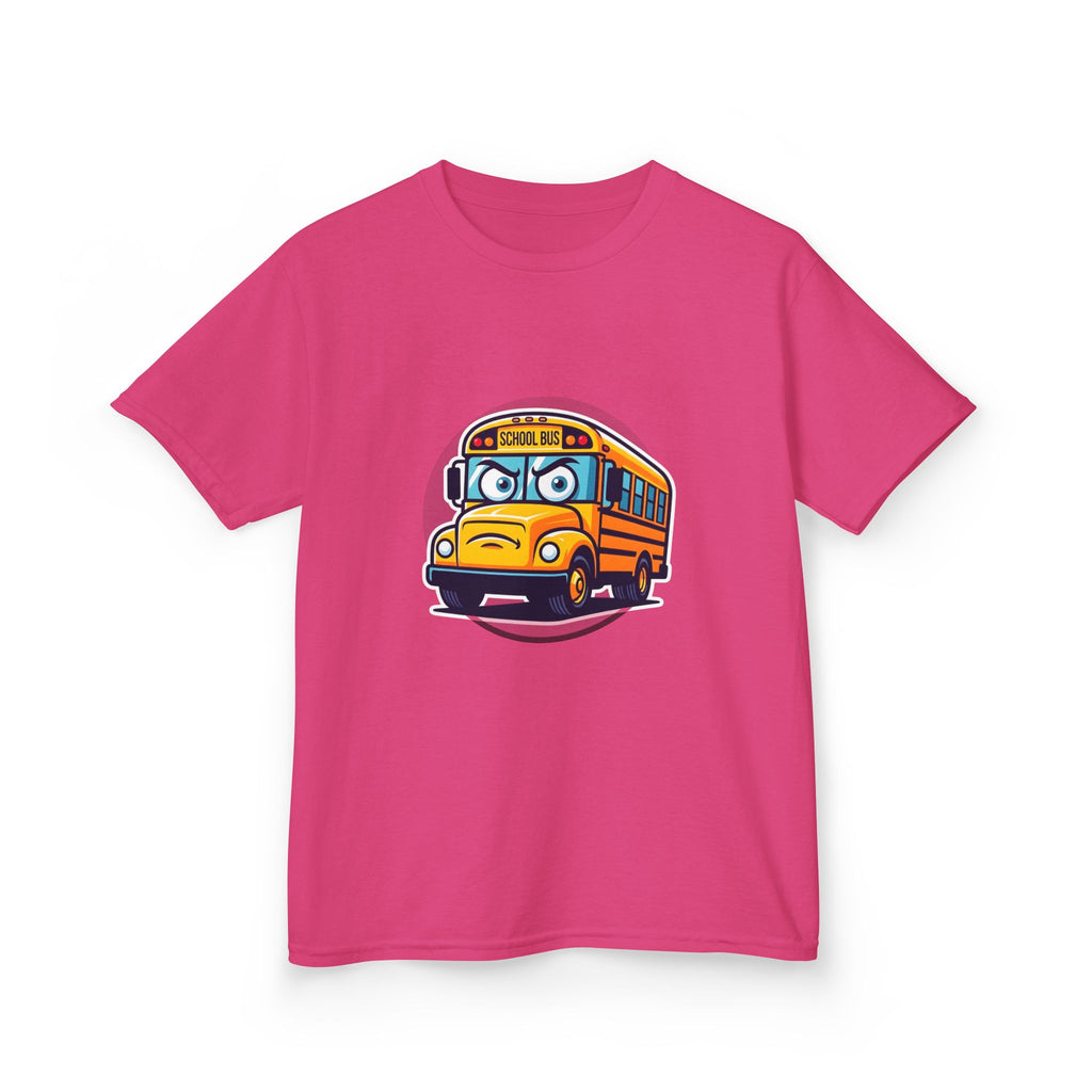 Kids T-Shirt - Angry SCHOOL BUS Cartoon Tee | Funny Character