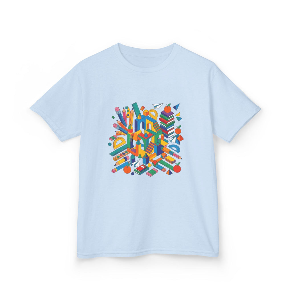 Kids T-Shirt - Abstract Geometric School Supplies | Back to School