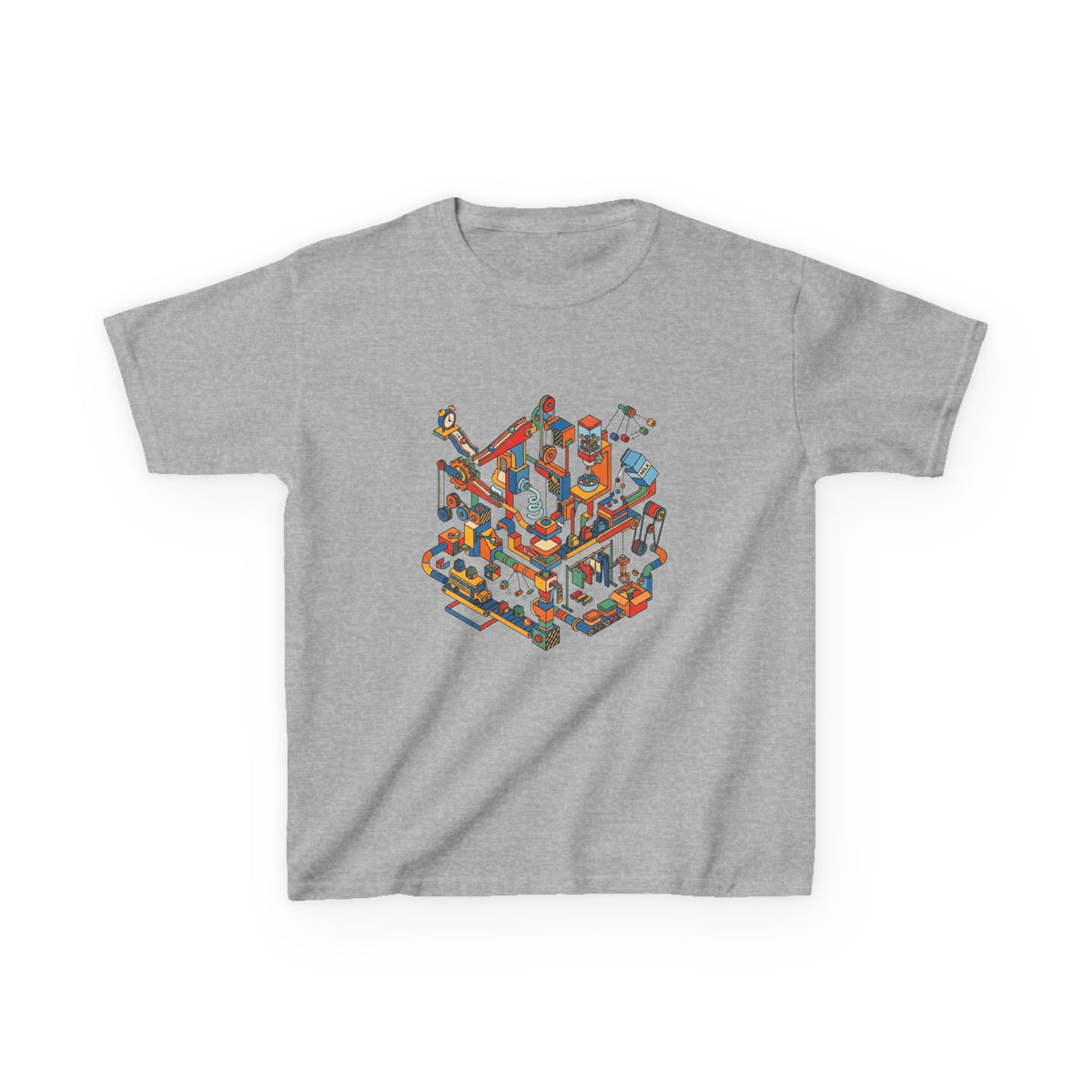 Kids Daily Routine T-Shirt - Whimsical Cartoon Machine