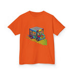 Kids T-Shirt - Vibrant Geometric Animal Bus Adventure