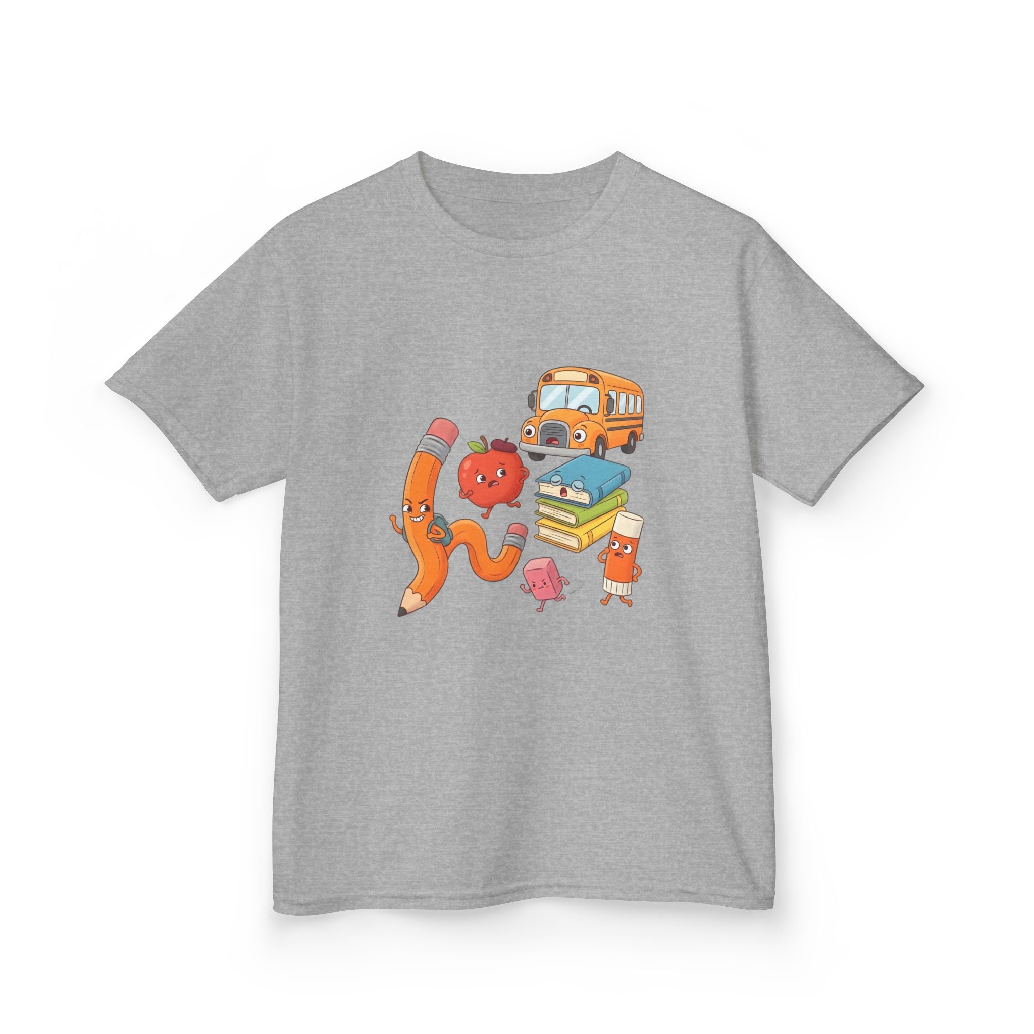 Kids T-Shirt - Cute Cartoon School Supplies | First Day of School