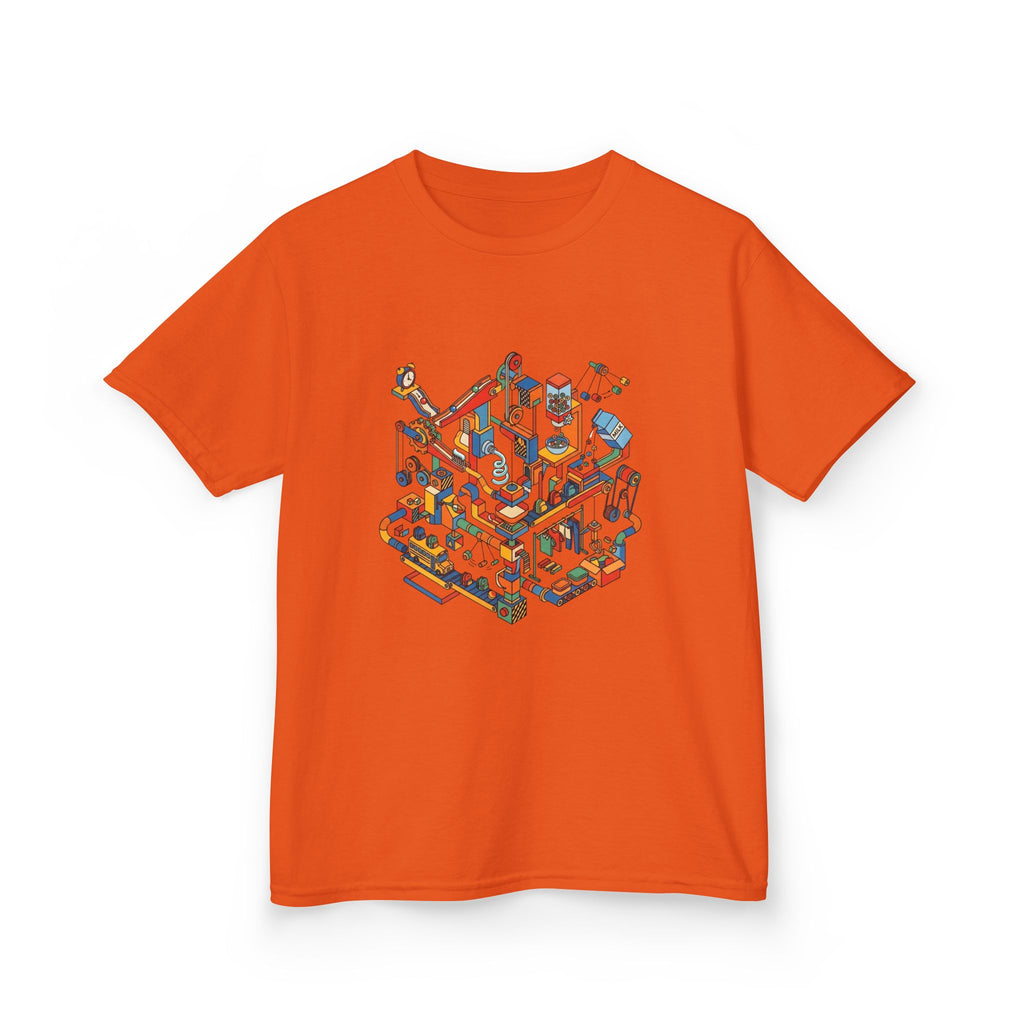 Kids Daily Routine T-Shirt - Whimsical Cartoon Machine