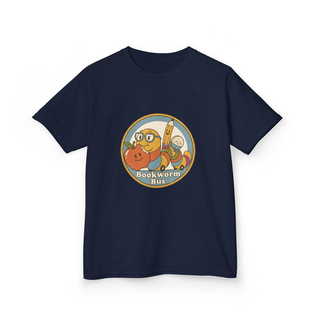 Kids Bookworm T-Shirt - School Bus | Educational Learning