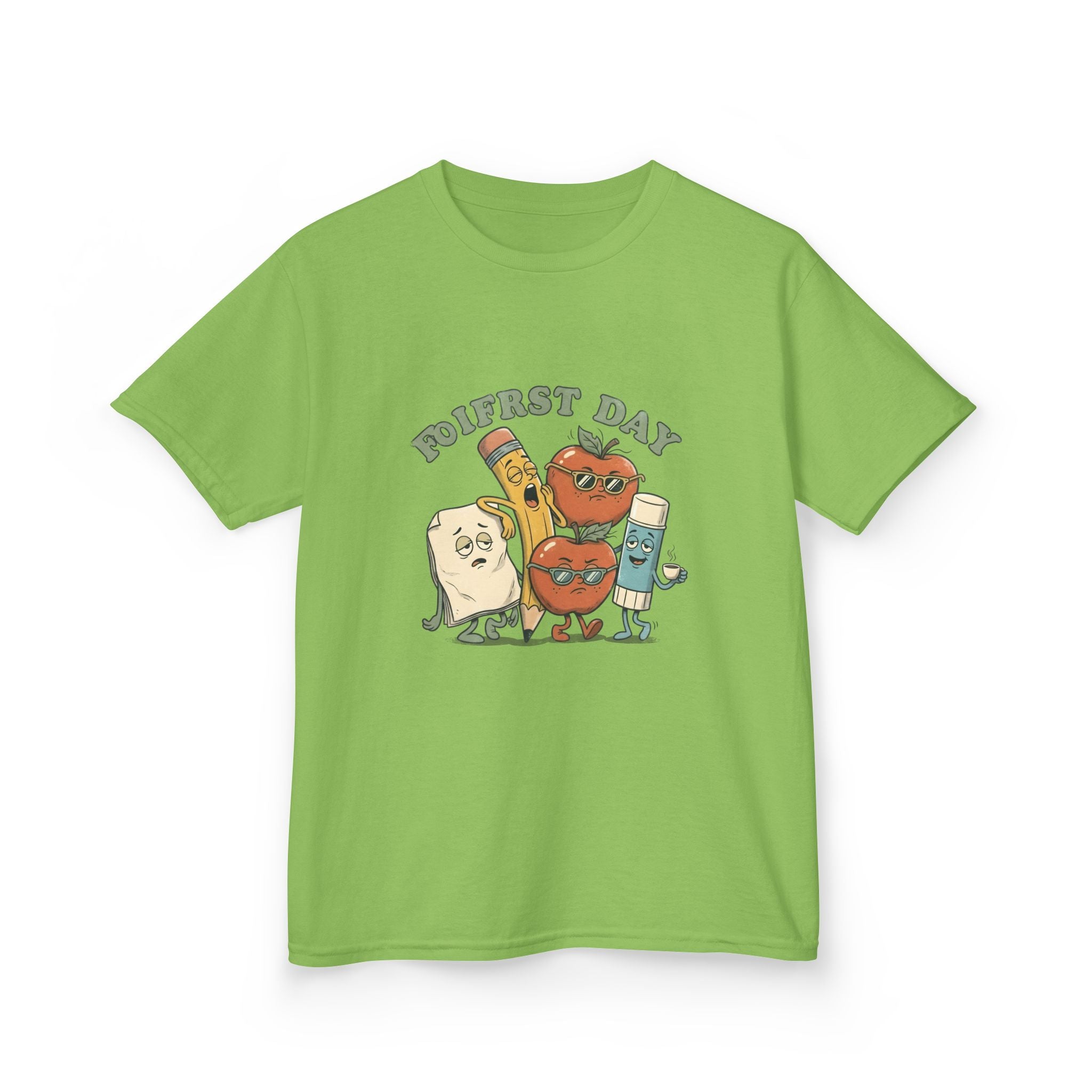 Kids Tee - Funny "FIRST DAY" Tired School Supplies Back to School 2026