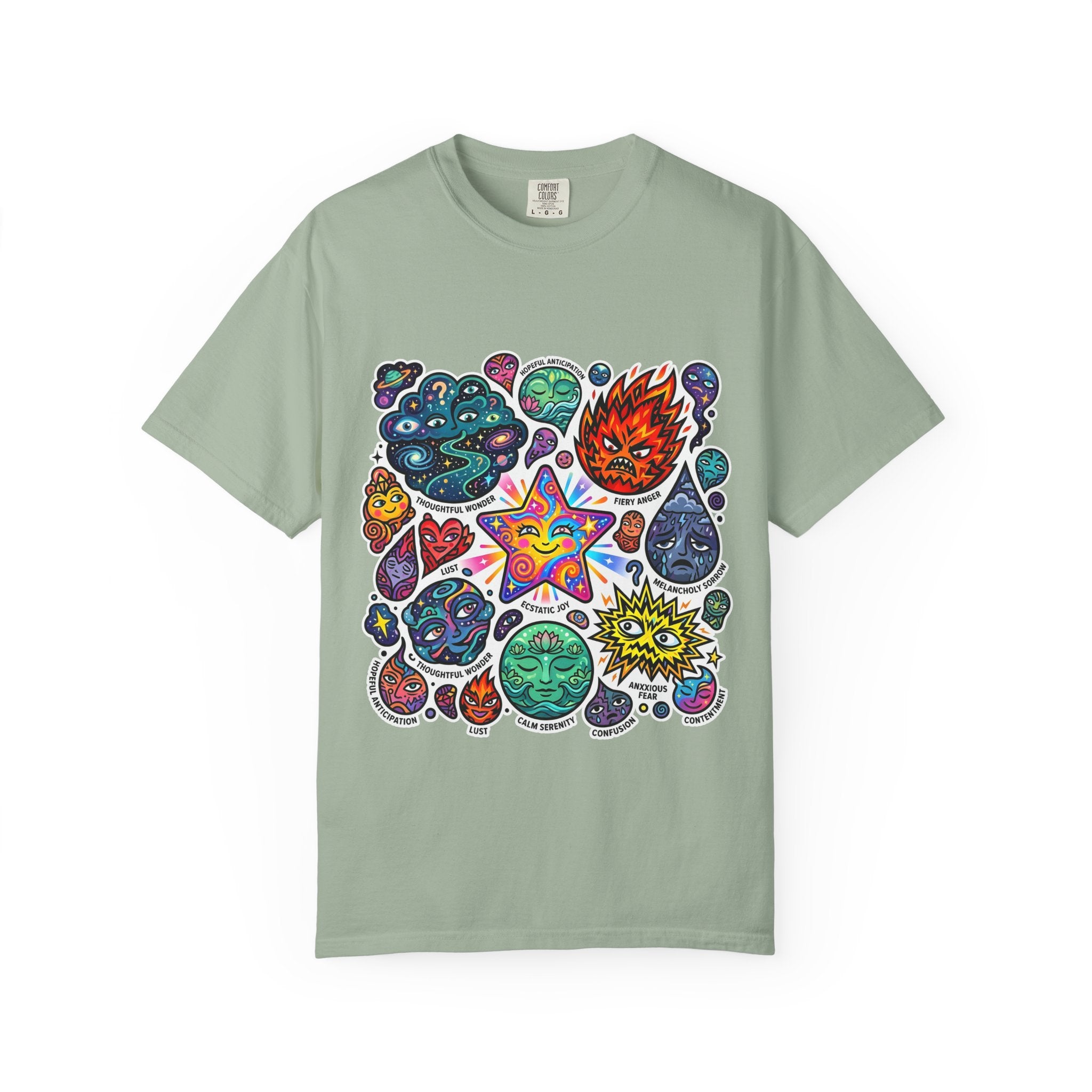 Comfort Colors T-Shirt - Psychedelic Emotions Art | Mental Health