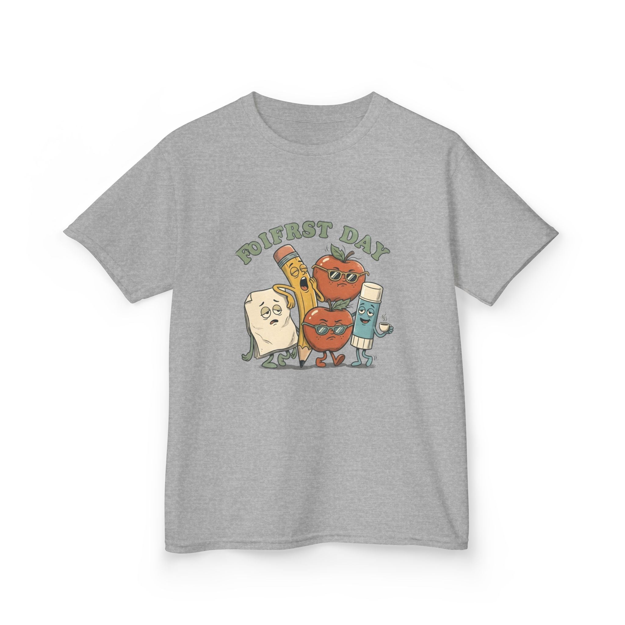 Kids Tee - Funny "FIRST DAY" Tired School Supplies Back to School 2026
