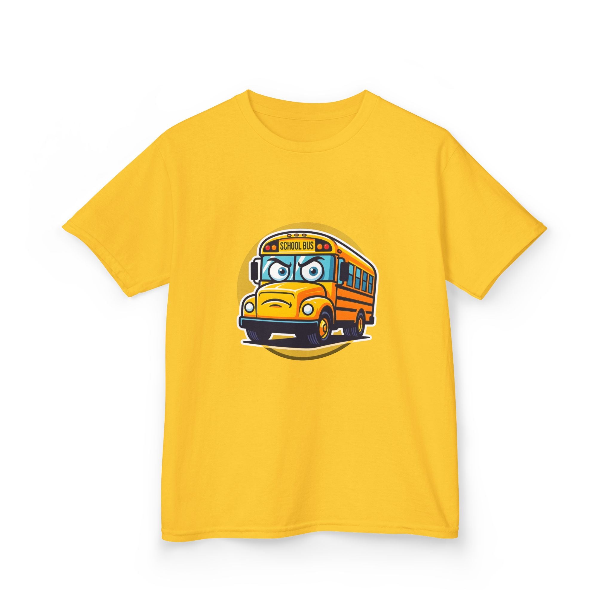 Kids T-Shirt - Angry SCHOOL BUS Cartoon Tee | Funny Character