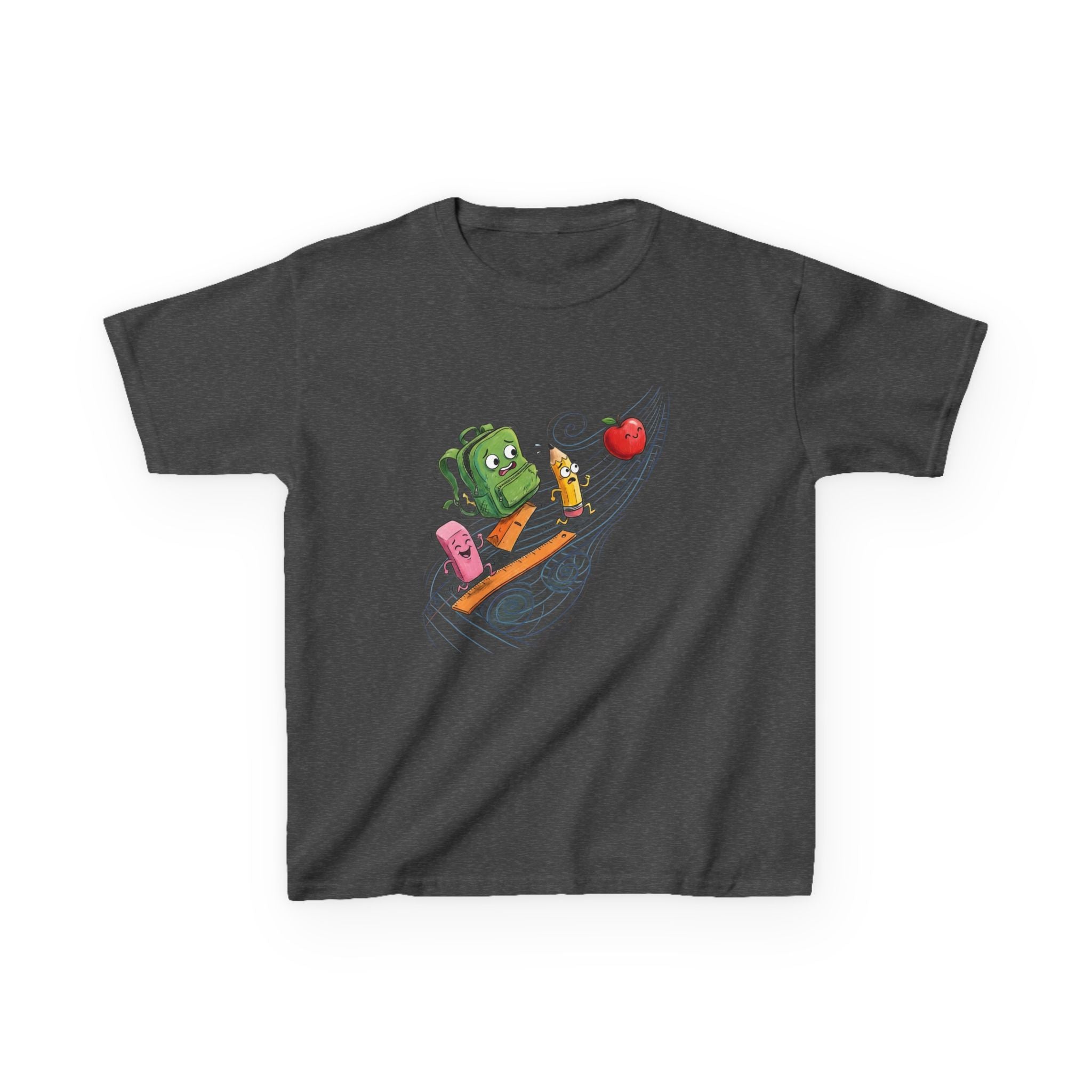 Kids Cartoon School Supplies T-Shirt - Back to School Chaos | 2026