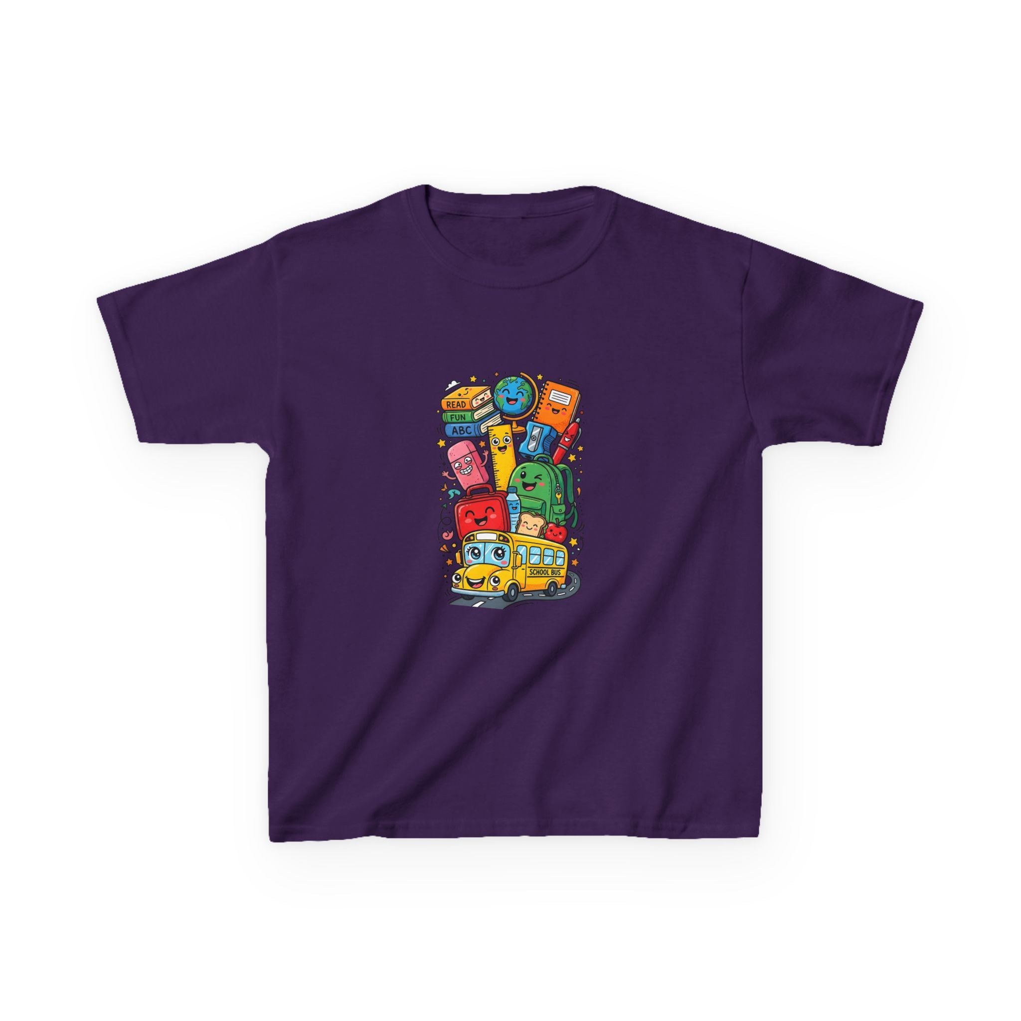 Kids Back to School T-Shirt - Cute School Bus, ABC | First Day