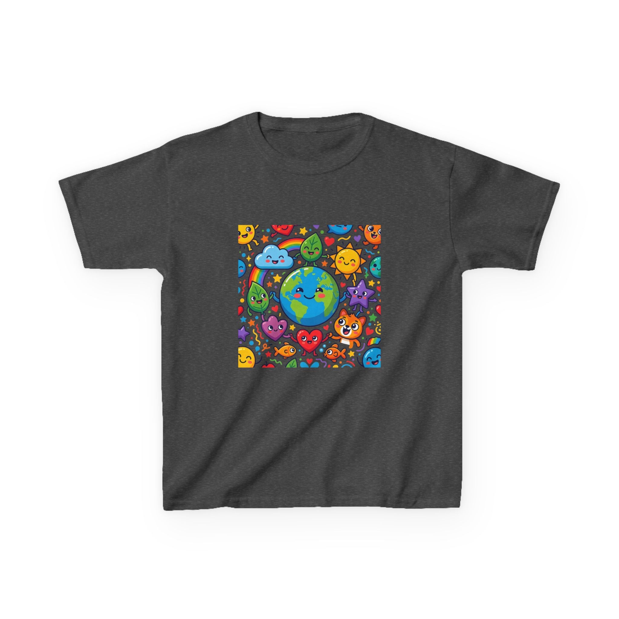 Kids Earth Day Tee - Happy Cartoon Planet | Nature Lovers