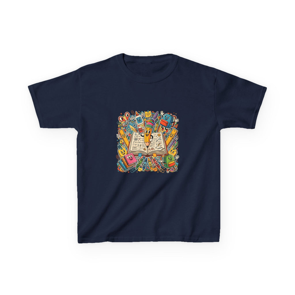 Kids Back to School Tee - Math Equations & School Supplies | 2026