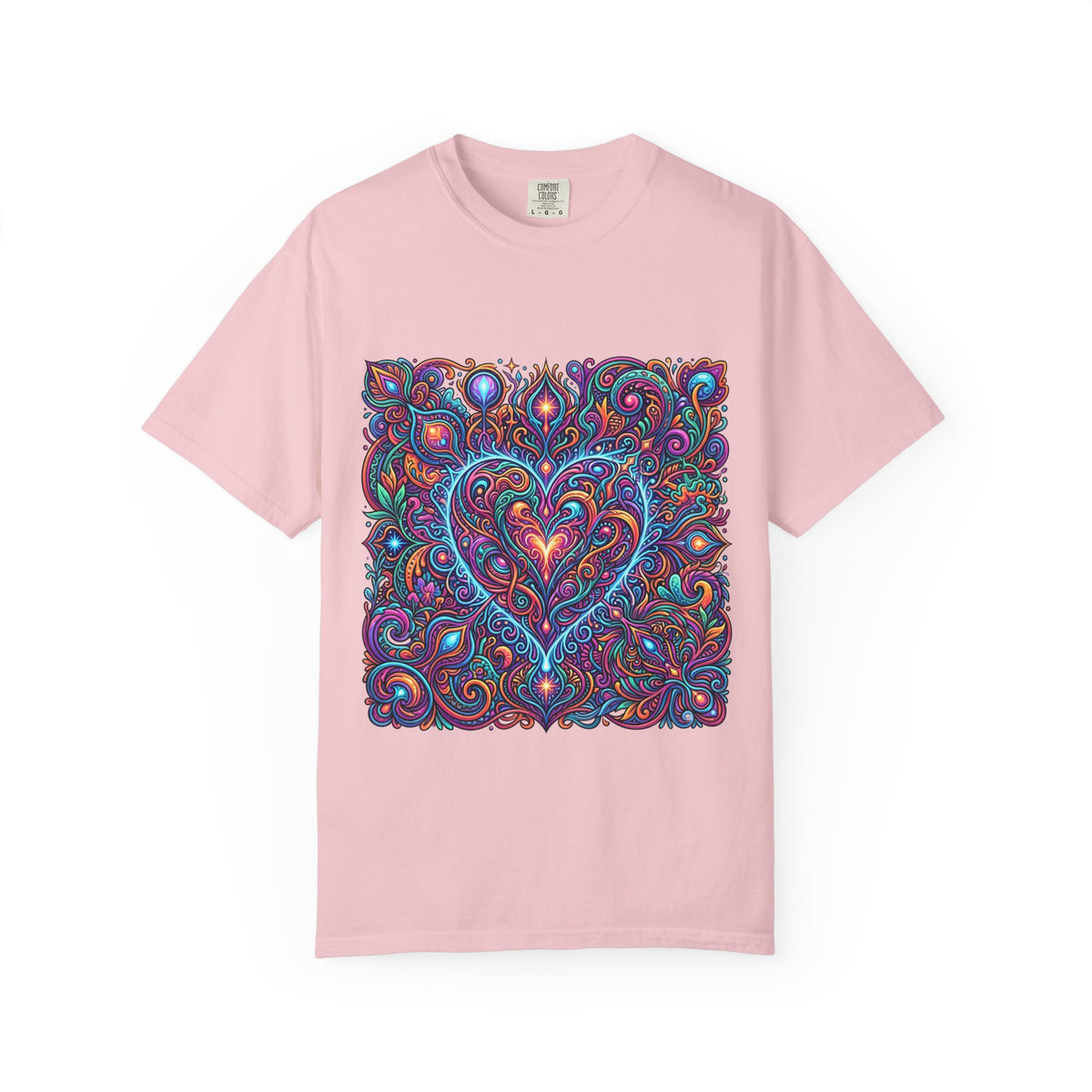 Unisex Garment-Dyed T-shirt - Cosmic Love | Psychedelic Heart Art