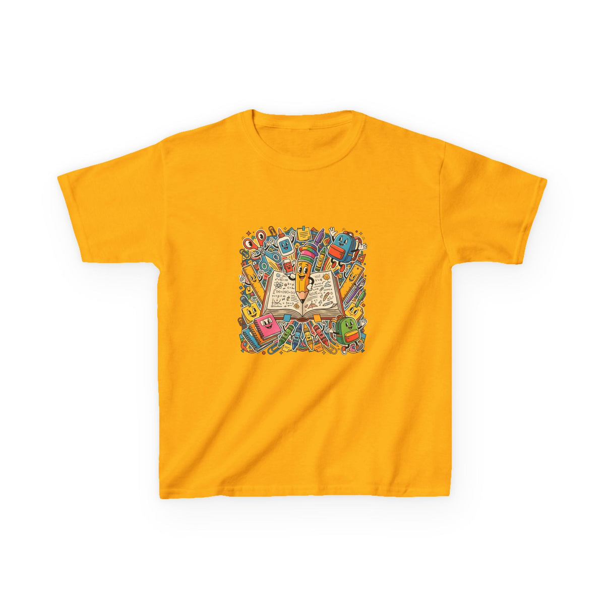 Kids Back to School Tee - Math Equations & School Supplies | 2026
