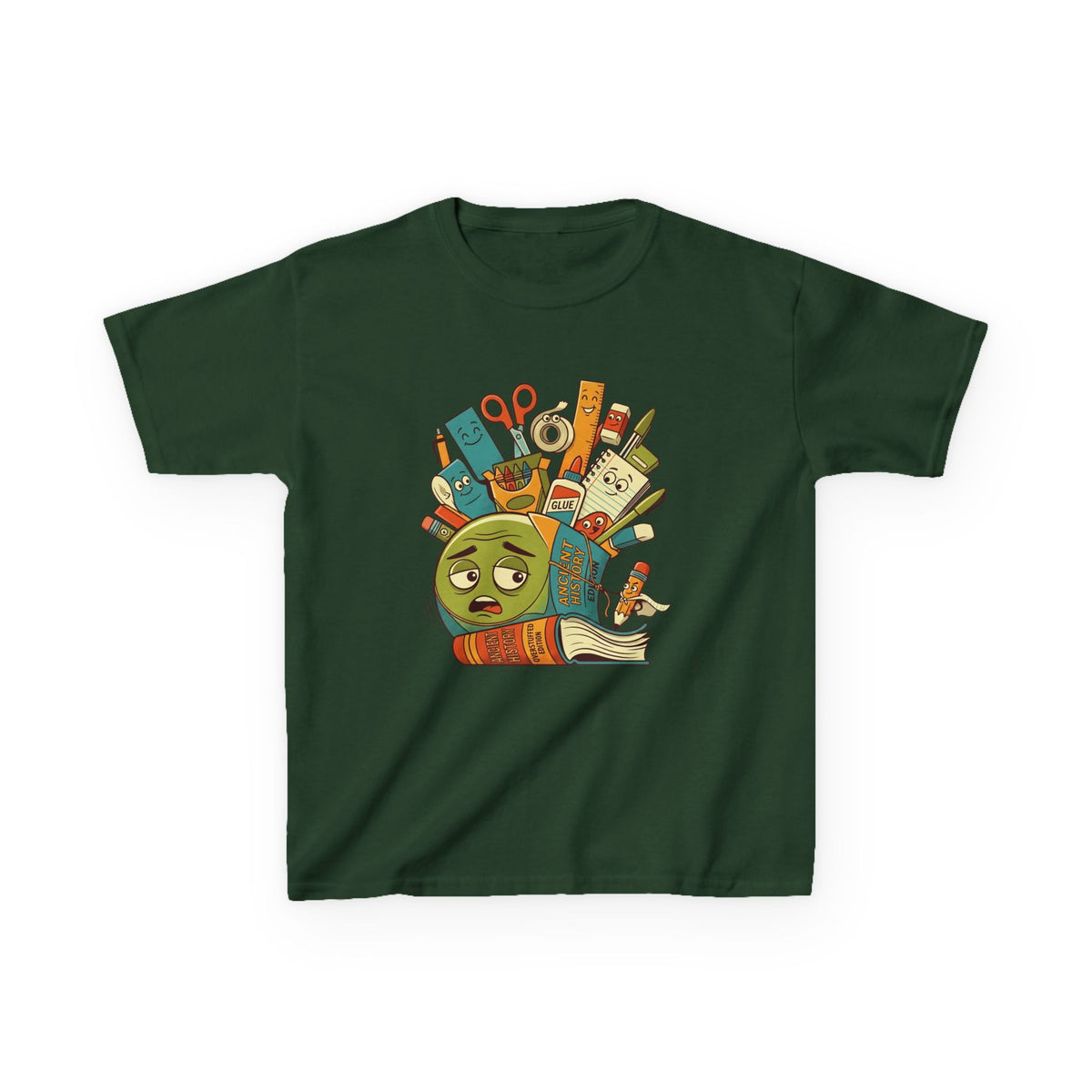 Kids Tee - Ancient History Overstuffed Edition | School Stress Back