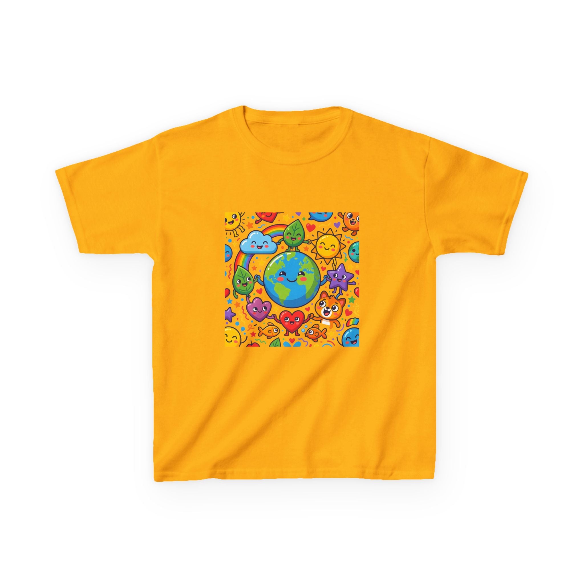 Kids Earth Day Tee - Happy Cartoon Planet | Nature Lovers