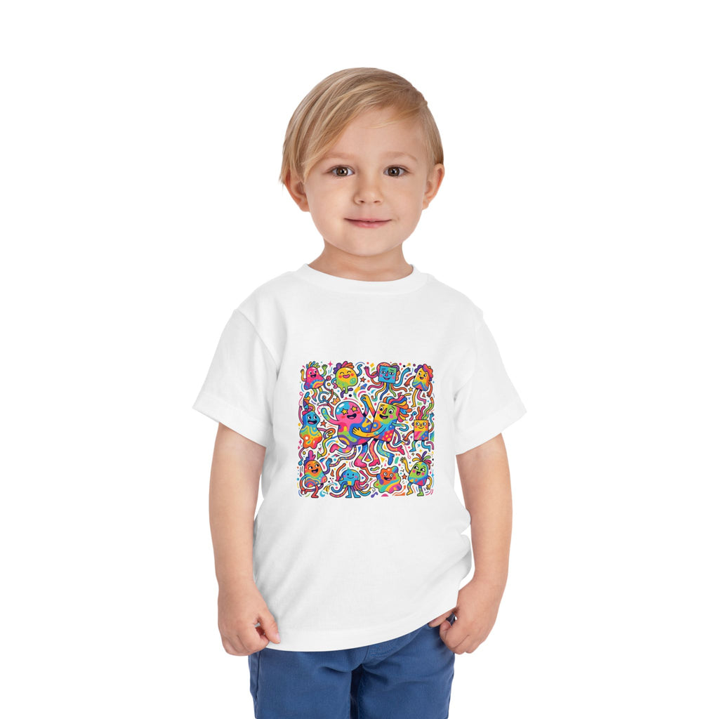 Toddler T-Shirt - Vibrant Whimsical Creatures | Doodle Art